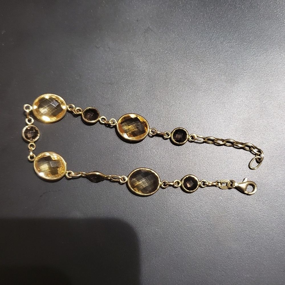 14k gold gemstone bracelet